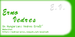 erno vedres business card